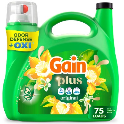 Gain Original Plus Liquid Laundry Detergents 75 Loads - 99oz