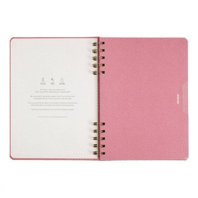 Altitude Supplies Spiral Notebook 6.25"x8.5", 160 Lined Pages, Mauve Pink Arch Cover
