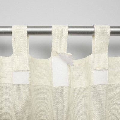 Set of 2 (84"x54") Miami Indoor/Outdoor Tab Top Window Curtain Panels White - Exclusive Home: Weather-Resistant Privacy