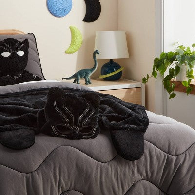 Marvel Black Panther Kids' Hooded Blanket - The Marvel Collection by Pillowfort