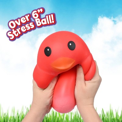 Sunny Days Squeeezy Red Duck Fidget Toy