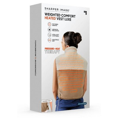 Sharper Image Pain Relief Weighted Comfort Heated Vest Luxe