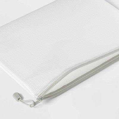 Paper Size Zip Pouches Water-Resistant andGray Zipper 2pk - up&up