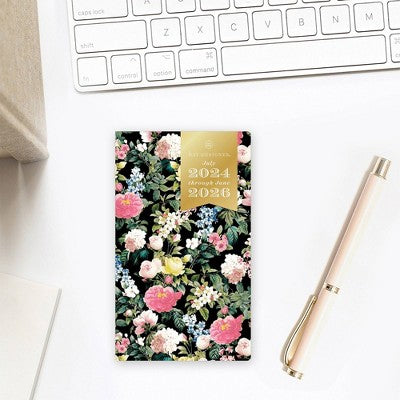 Day Designer 2024-25 Monthly Planner 6.125"x3.625" Stapled Les Fleurs