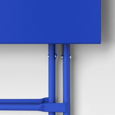 Metal Slat Folding Table Blue - Room Essentials (LOCAL PICKUP ONLY)