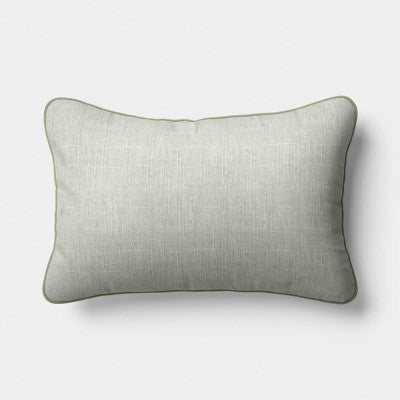 12''x20'' Lumbar Botanical Printed Throw Pillow Green - Threshold