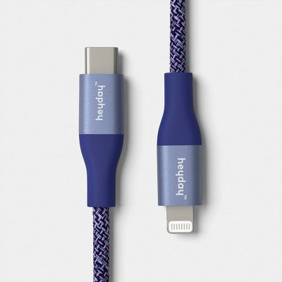 6ft USB-C to Lightning Braided Cable - heyday Future Dusk Dark Blue