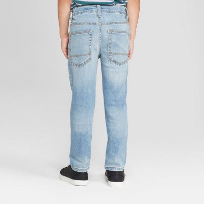 Boys' Stretch Skinny Fit Jeans - Cat & Jack Light Blue 14 Husky