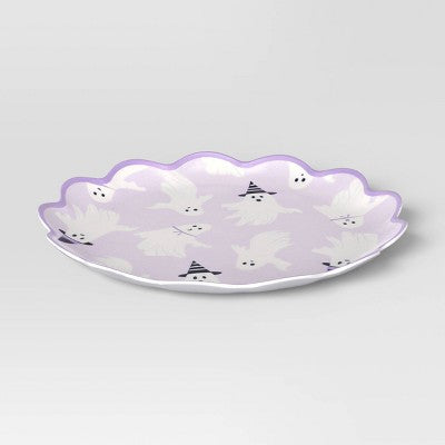 10.5" Halloween Melamine Novelty Ghosts Dinner Plate - Hyde and EEK! Boutique