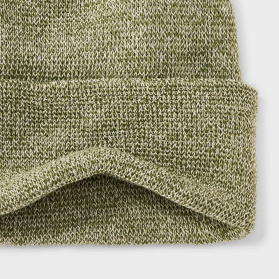 Men's Knit Cuffed Beanie - Goodfellow & Co Olive Green
