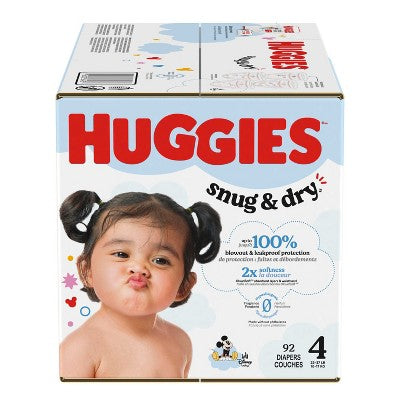 Huggies Snug & Dry Diapers - Size 4 - 92ct