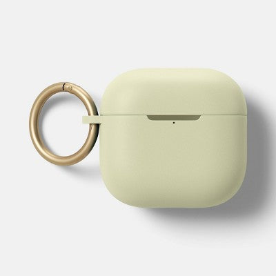 AirPods Pro (1/2 Generation) Recycled Silicone Case - heyday Matcha Green: Wireless Charging Compatible, Flip Cover & Carabiner
