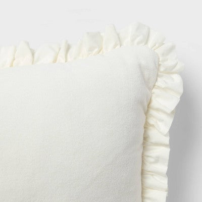 Velvet Bow Kids' Decorative Throw Pillow Cream - Pillowfort (LOCAL PICKUP ONLY)