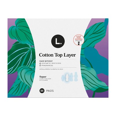 L . Ultra Thin Menstrual Pads - Super - 56ct