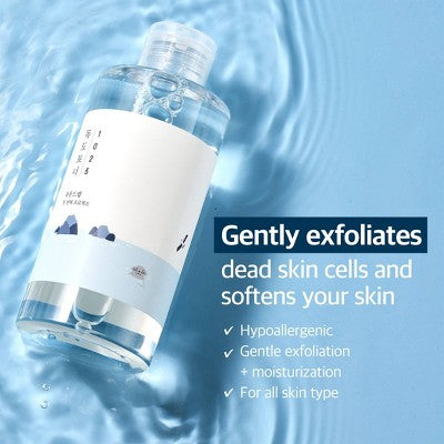Round Lab 1025 Dokdo Toner Korean Skincare for Skin Balancing and Gentle Exfoliation with Soft Finish - 200ml