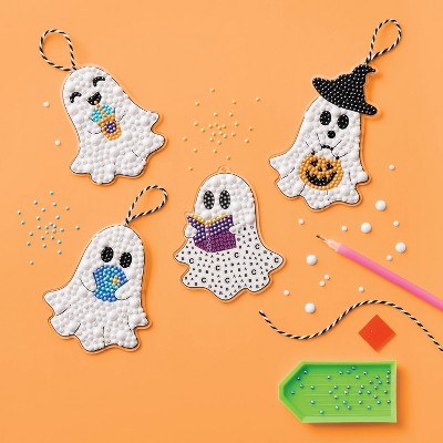 4ct Halloween Craft Gem Art Ghosts Activity DIY Art Kit - Mondo Llama