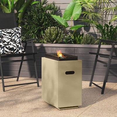 1lb Rectangular Fire Pit Tan - Room Essentials (LOCAL PICKUP ONLY)