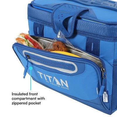 Titan by Arctic Zone Deep Freeze Zipperless Hardbody 12 Cans/8 qt Cooler - Cerulean Blue