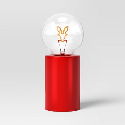 Reindeer Warm Christmas White Filament Bulb with Metal Cylinder Base Battery Operated - Wondershop