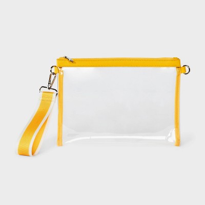 Game Day Clear Wristlet Clutch - Wild Fable Yellow