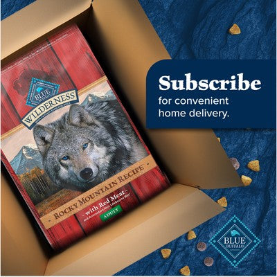 Blue Buffalo Wilderness Rocky Mountain Recipe High Protein Natural Adult Dry Dog Food Red Meat with Grain - 24lbs (LOCAL PICKUP ONLY)