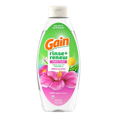 Gain Rinse + Renew Fabric Rinse - Hibiscus Hula - Rinse Out Odors - 48 fl oz