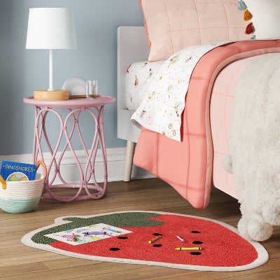 Strawberry Shaped Kids' Accent Rug - Pillowfort