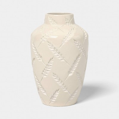 Large Ceramic Fall Vase Wheat - Threshold: Fall