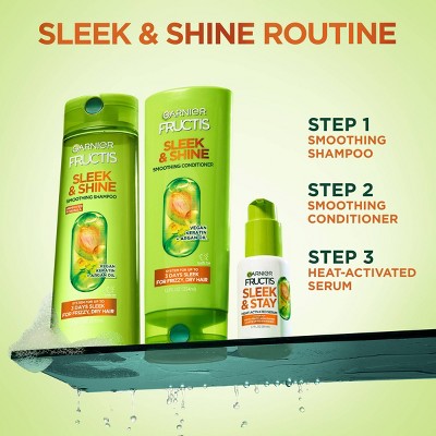Garnier Fructis Sleek & Shine Sleek & Stay Heat-Activated Hair Serum - 1.7 fl oz