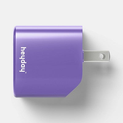 Dual Port (A+C) Wall Adapter - heyday Purple: 20W USB & USB-C Charger
