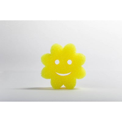 Scrub Daddy Scrub Mommy Power Flower Dual-Sided Scrubber + Sponge - Yellow