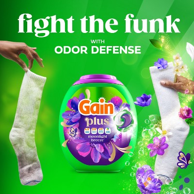 Gain Moonlight Breeze Super Flings Plus Laundry Detergents - 32ct: High Efficiency, Cold Water, Deep Cleaning, Odor Control