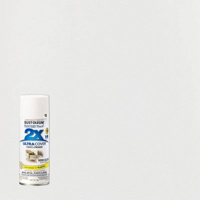 Rust-Oleum 12oz Painters Touch 2X Ultra Cover Spray Paint Ivory: Semi-Gloss Enamel for Interior & Exterior Surfaces