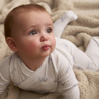 Carter's Just OneBaby Boys' 2pc Zebra Cardigan Set -White Newborn