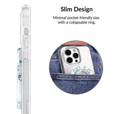 VELVET CAVIAR MagSafe Grip Ring - French Blue Floral
