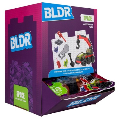 BLDR Space Pack Accessory Set: Creative Thinking Educational Toy Building Components, ABS Material, 78 Pieces