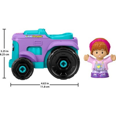 Fisher Price Little People Barbie Toy Farm Tractor Push-Along Vehicle with Figure
