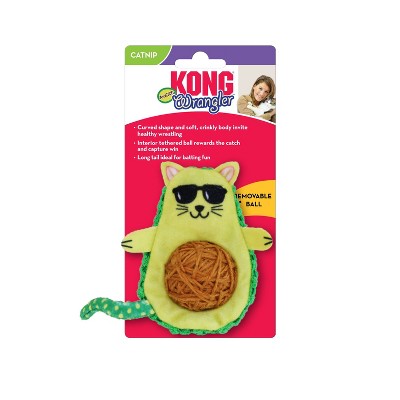 KONG Wrangler AvoCATo Cat Food Shaped Toy
