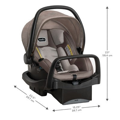 Evenflo Pivot Modular Travel System with LiteMax Infant Car Seat with Anti-Rebound Bar - Desert Tan (LOCAL PICKUP ONLY)