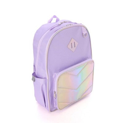 Locker Club Kids' 16L Nylon Backpack with Headphone Pencil Pouch - Lavender: Lightweight School Bag