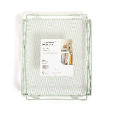 U Brands 12" Tall Mesh Locker Shelf Agave Sage Green