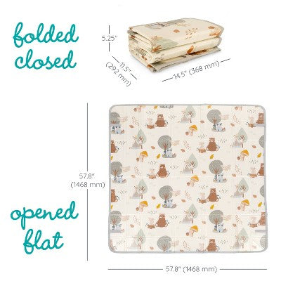 Infantino Foldable Soft Foam Mat - Woodland: Sensory Development, Baby Learning Toy