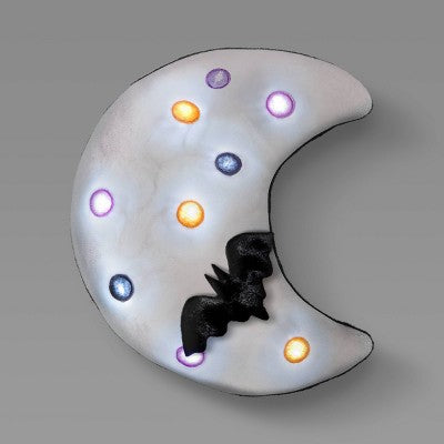 11"x9" Lit Moon Novelty Shaped Throw Pillow - Hyde and EEK! Boutique