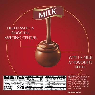 Lindt LINDOR Christmas Milk Chocolate Candy Truffles - 5.1oz
