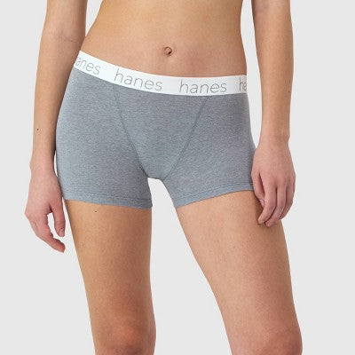 Hanes Premium Women's 4pk Boyfriend Cotton Stretch Boxer Briefs - Color May Vary M