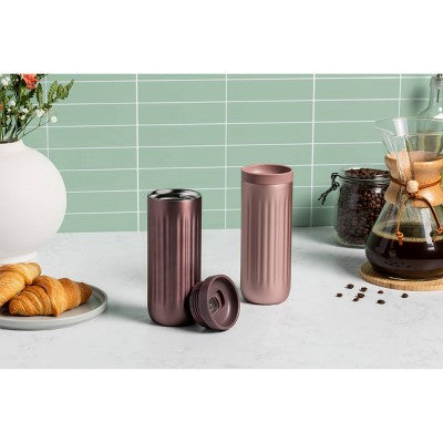Ello 16oz Stainless Steel Travel Mug Mocha Metallic