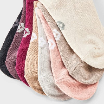 Women's Lightweight Everyday 10+1pk No Show Socks - All In Motion Natural/Rose - 4-10