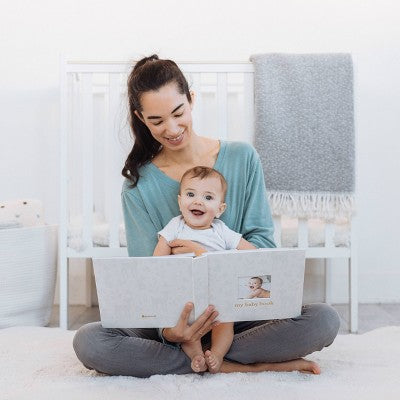 Pearhead Square Baby Memory Book - Woodland Print: Hardcover Family Relationships Book