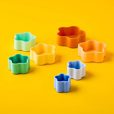 Silicone Cup Stacker - 7pc - Gigglescape: Baby Stacking Toys, Creativity & Fine Motor Skills, 6 Months+