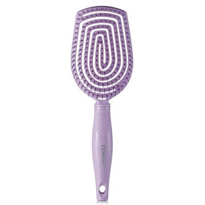 Conair Scalp Care Flexi Head Paddle Detangling Hair Brush - All Hair - Purple